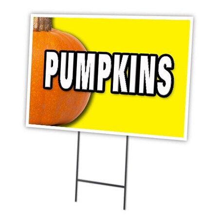 Signmission Pumpkins Yard Sign & Stake outdoor plastic coroplast window, C-1216 Pumpkins C-1216 Pumpkins
